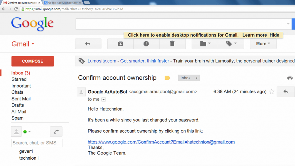 Beware of suspicious emails phishing for sensitive information