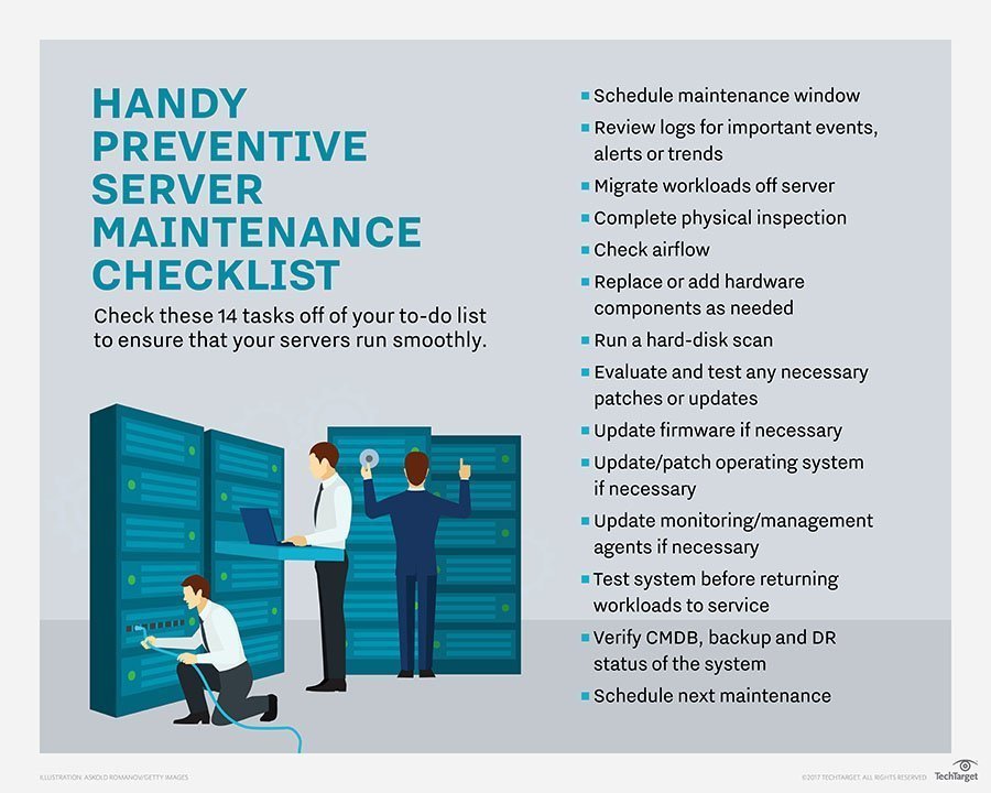 DC server maintenance checklist