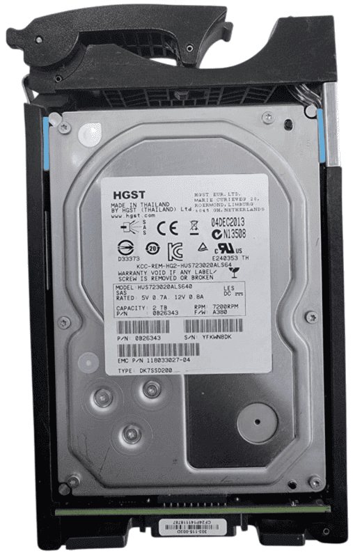0B26343 EMC 2TB 118033027-04 7.2K SAS 3.5in Hard Drive (005050391)