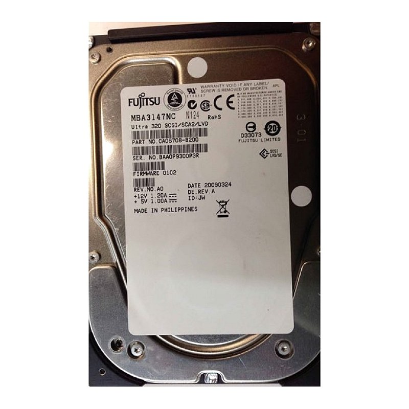 MBA3147NC Fujitsu 147GB 15K U320 80pin SCA-2 SCSI Hard Drive