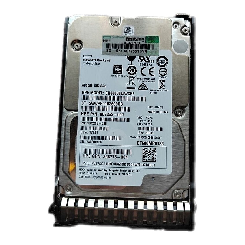 870763-B21 600GB SAS 15K Sff Sc 512E Ds HDD