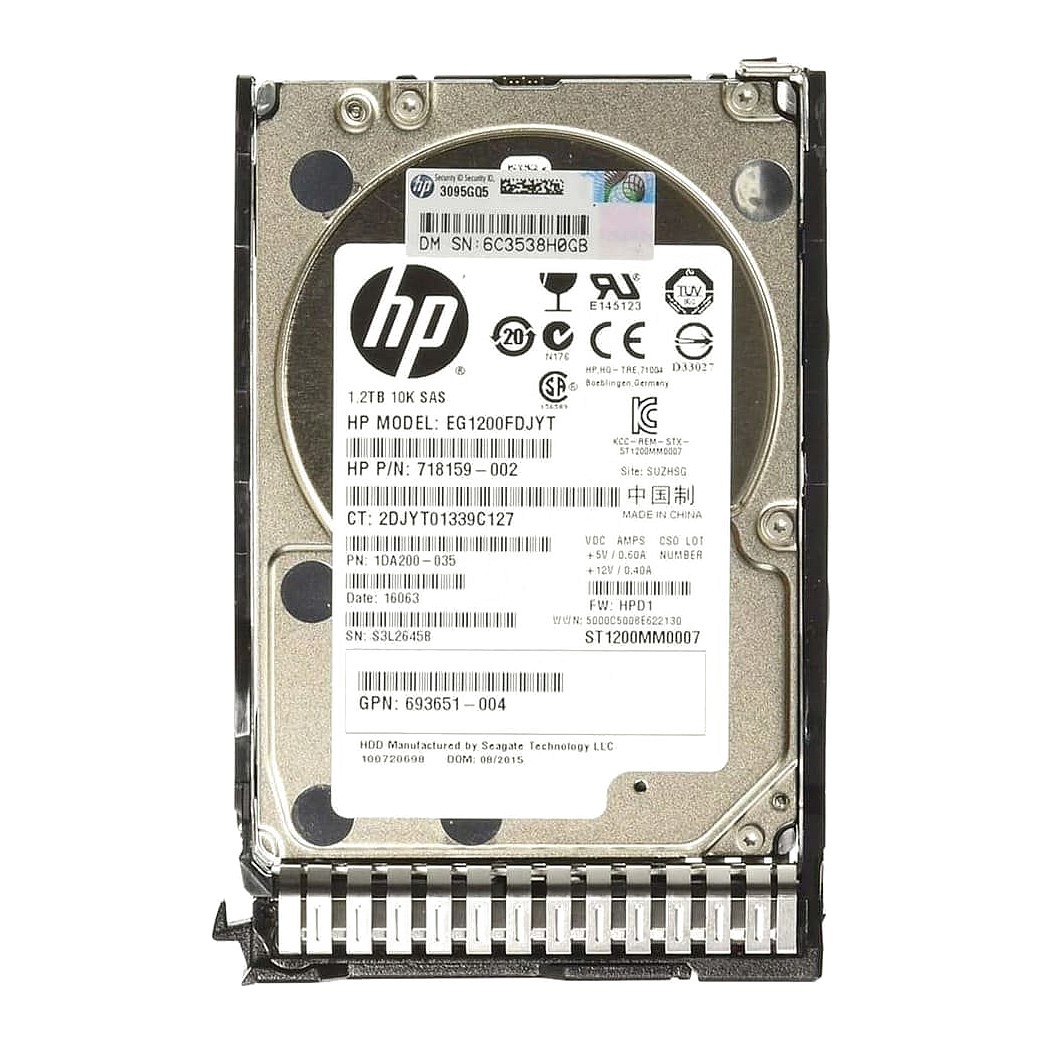 718292-001 HPE 1.2TB 6G 10K SAS Hard Disk with Smart Carrier