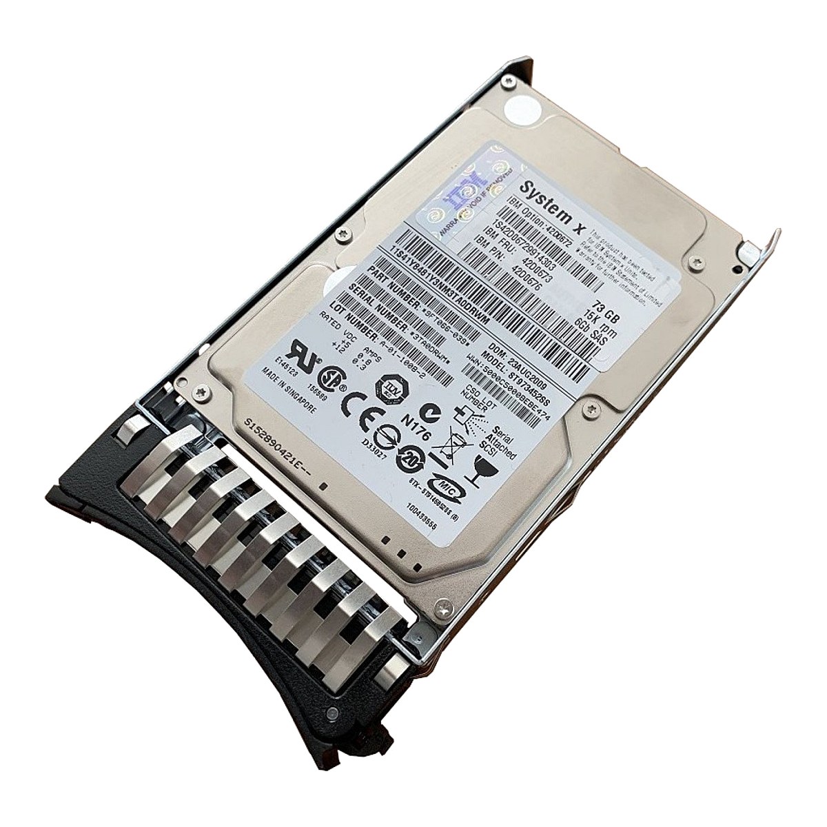 42D0673 IBM 2.5in 73GB 15K 6G SAS SFF SLIM HARD DRIVE