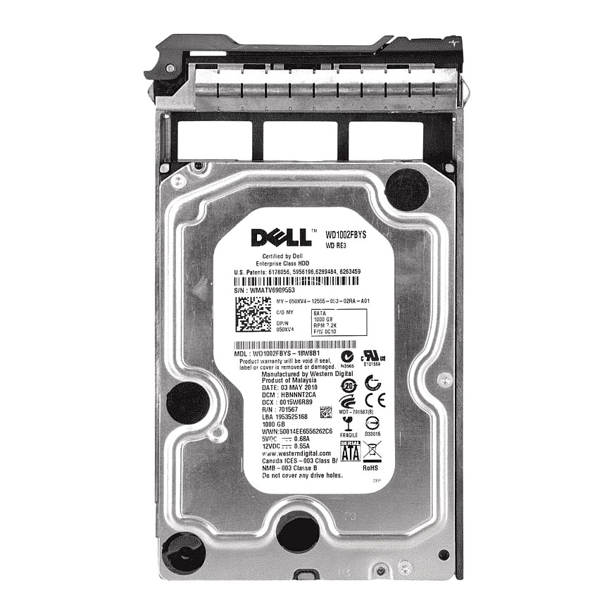 50XV4 Dell WD1002FBYS 1TB 3G 7.2K LFF 3.5in SATA Hard Drive