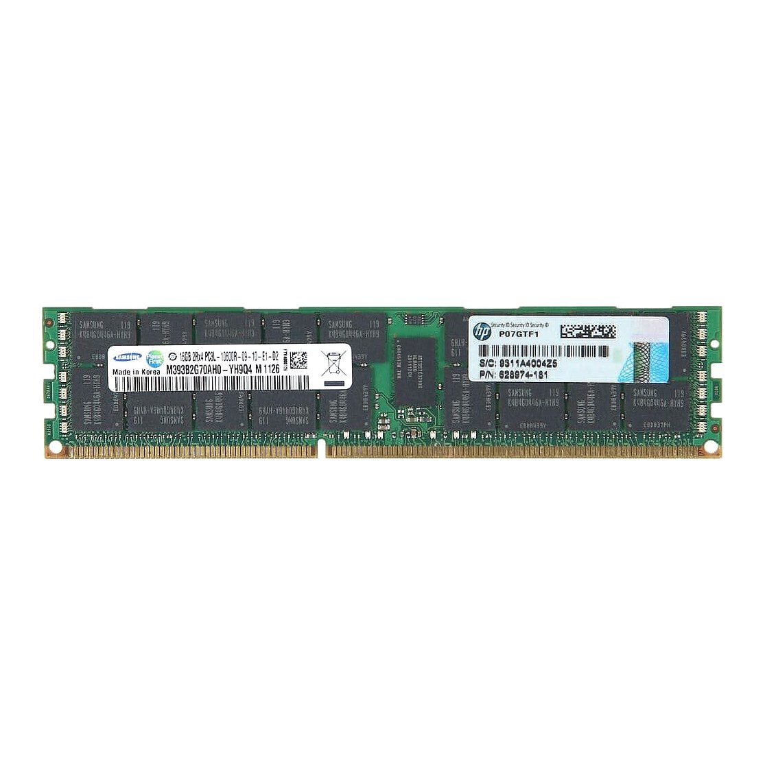 627808-B21 HP 16GB (1x16GB) Dual Rank PC3L-10600 Memory Module